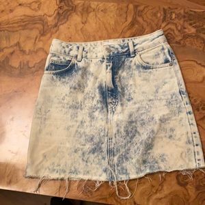 Topshop mini denim skirt